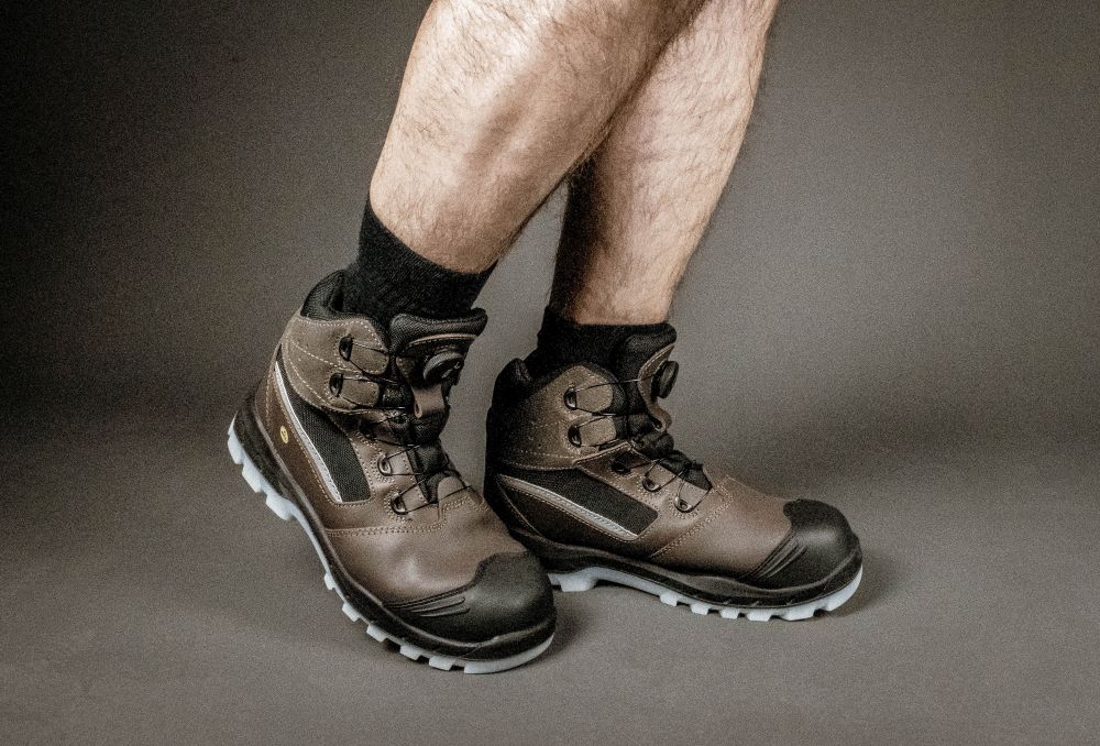 NITRAS TOUGH STEP MID FIT, S7S CI FO SR Sicherheitsstiefel, halbhoch, braun / schwarz, EN ISO 20345, EN IEC 61340-4-3, DGUV Regel 112-191 Produktbild img4 L