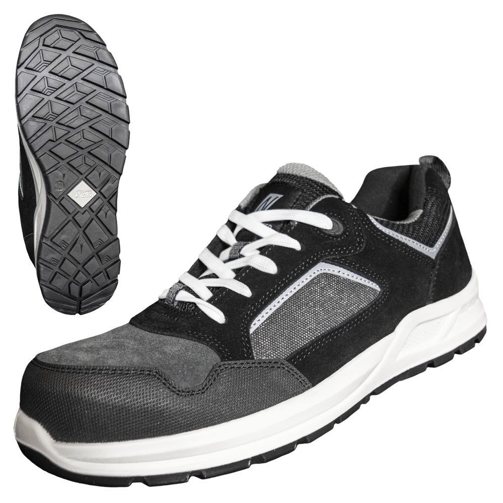 NITRAS CLASSIC STEP, S1P Sicherheitshalbschuhe, grau / schwarz, EN ISO 20345, EN 61340-4-3, DGUV Regel 112-191 Produktbild img1 L
