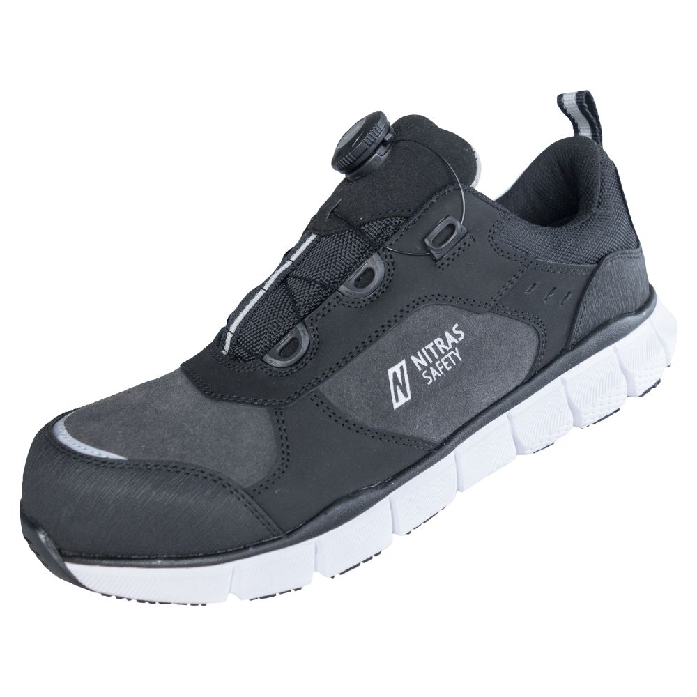 NITRAS SONIC STEP FIT, S3S FO HRO SC SR Sicherheitshalbschuhe, grau / schwarz, EN ISO 20345, EN IEC 61340-4-3, DGUV Regel 112-191 Produktbild img2 L