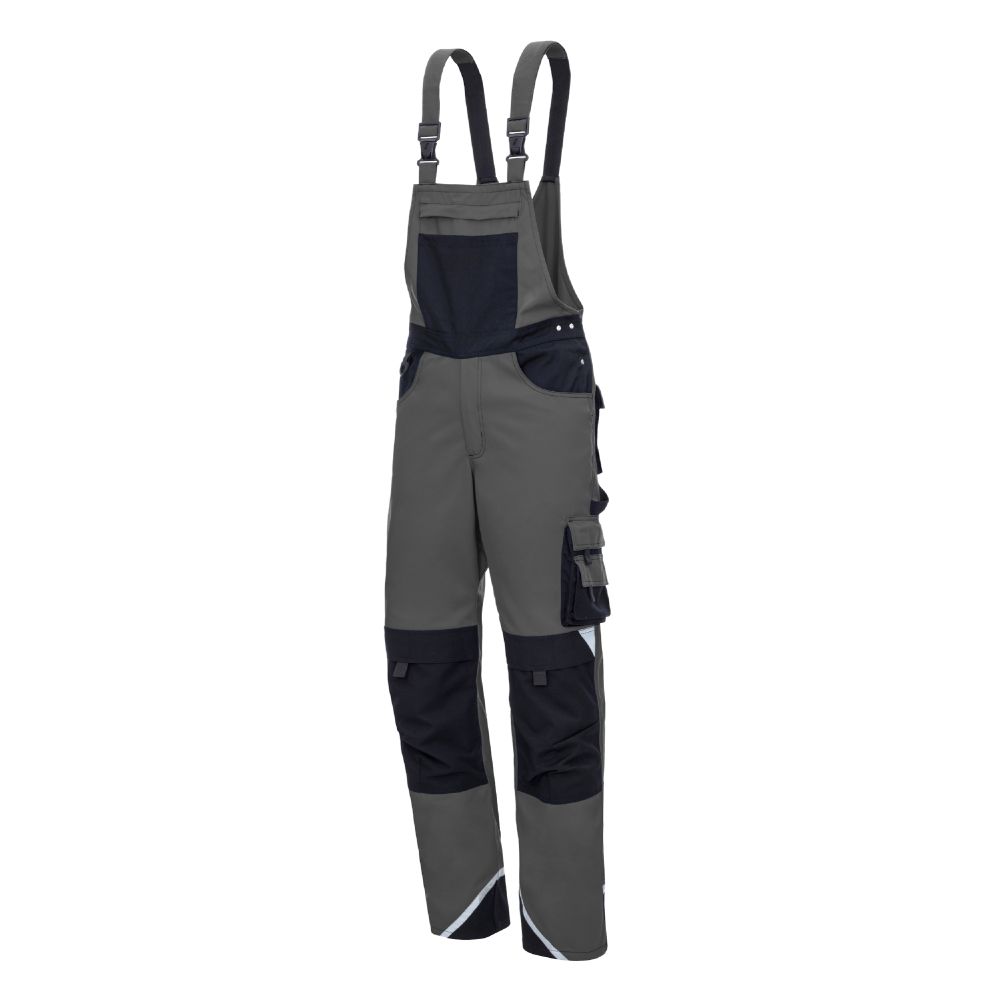 NITRAS MOTION TEX PLUS, Latzhose, grau / schwarz, OEKO-TEX Produktbild img1 L