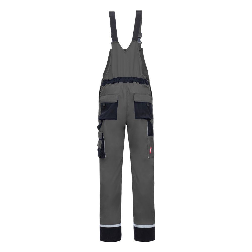 NITRAS MOTION TEX PLUS, Latzhose, grau / schwarz, OEKO-TEX Produktbild img2 L
