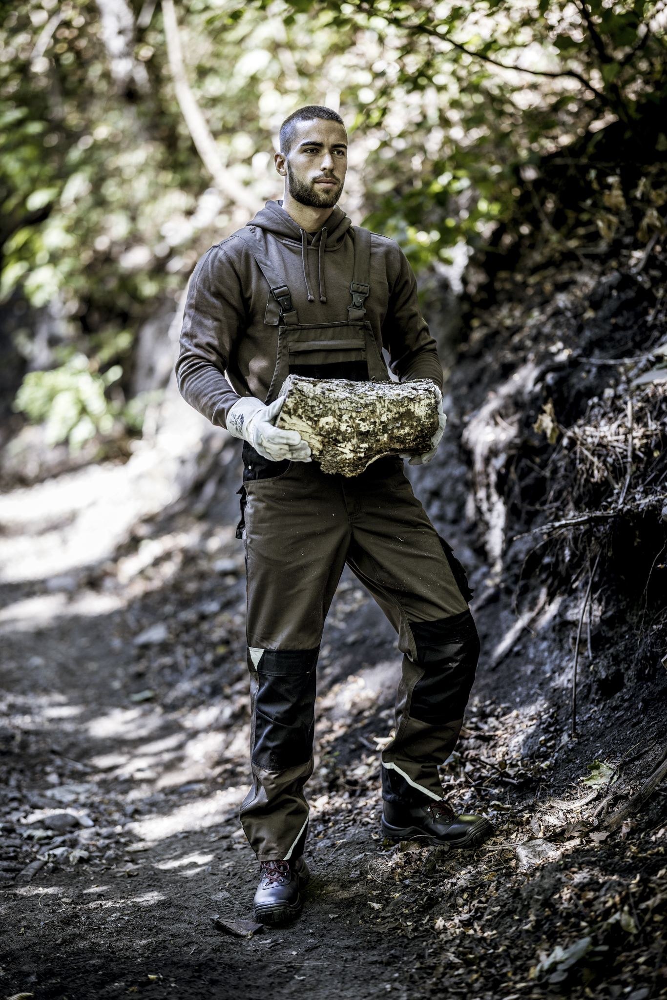 NITRAS MOTION TEX PLUS, Latzhose, braun / schwarz, OEKO-TEX Produktbild img4 L