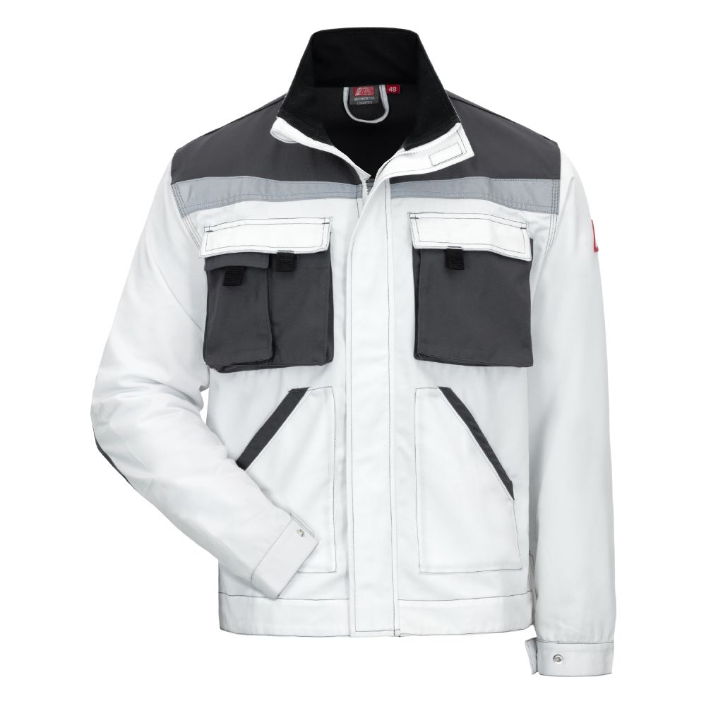 NITRAS MOTION TEX PLUS, Arbeitsjacke, weiß / grau, OEKO-TEX Produktbild img1 L
