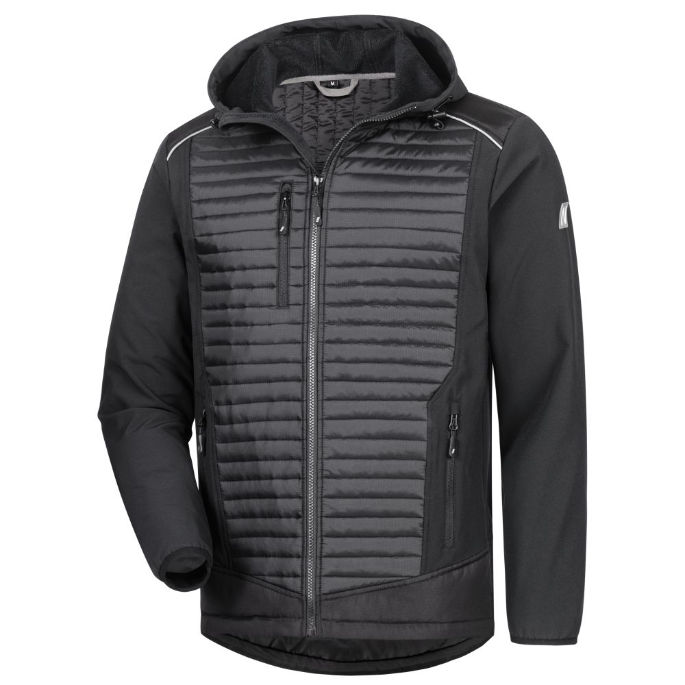 NITRAS MOTION TEX PLUS, gesteppte Softshelljacke, schwarz Produktbild img1 L