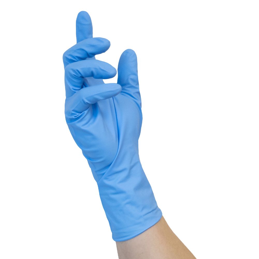 NITRAS HIGH RISK NITRILE, Nitril-Einmalhandschuhe, blau, EN ISO 374, EN 388, Box à 50 Stück (Gr. 2XL - Box à 45 Stück) Produktbild img2 L
