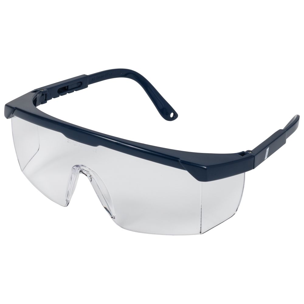 NITRAS VISION PROTECT BASIC, Bügelbrille, transparent / marineblau, EN 166 Produktbild img1 L
