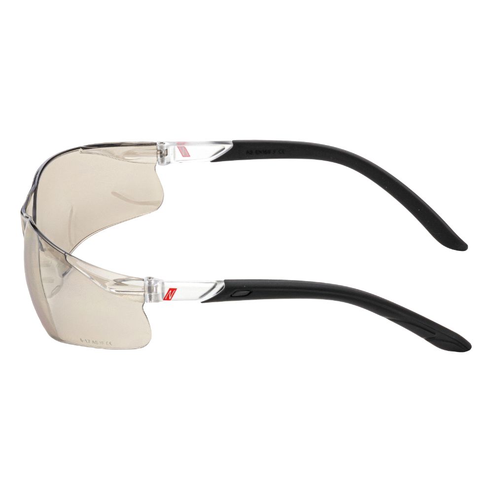 NITRAS VISION PROTECT, Schutzbrille, beige / schwarz, silber verspiegelt, EN 166 Produktbild img3 L
