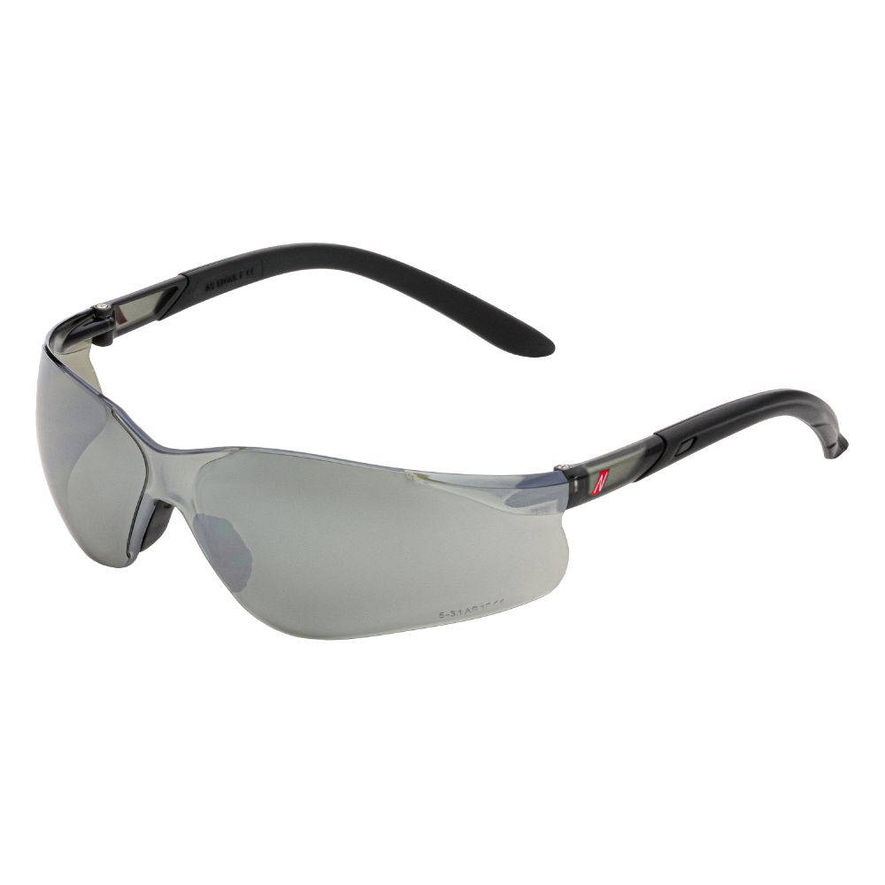 NITRAS VISION PROTECT, Schutzbrille, schwarz / schwarz, silber verspiegelt, EN 166 Produktbild img1 L