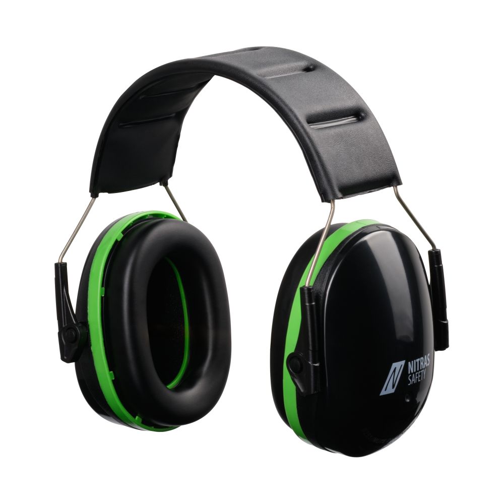 NITRAS MUTE DEFENDER PRO, Kapselgehörschutz, schwarz / grün, EN 352-1 Produktbild img1 L