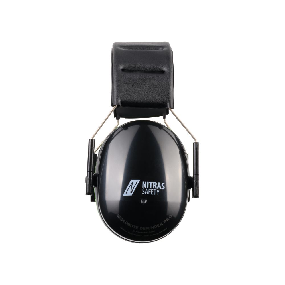 NITRAS MUTE DEFENDER PRO, Kapselgehörschutz, schwarz / grün, EN 352-1 Produktbild img2 L
