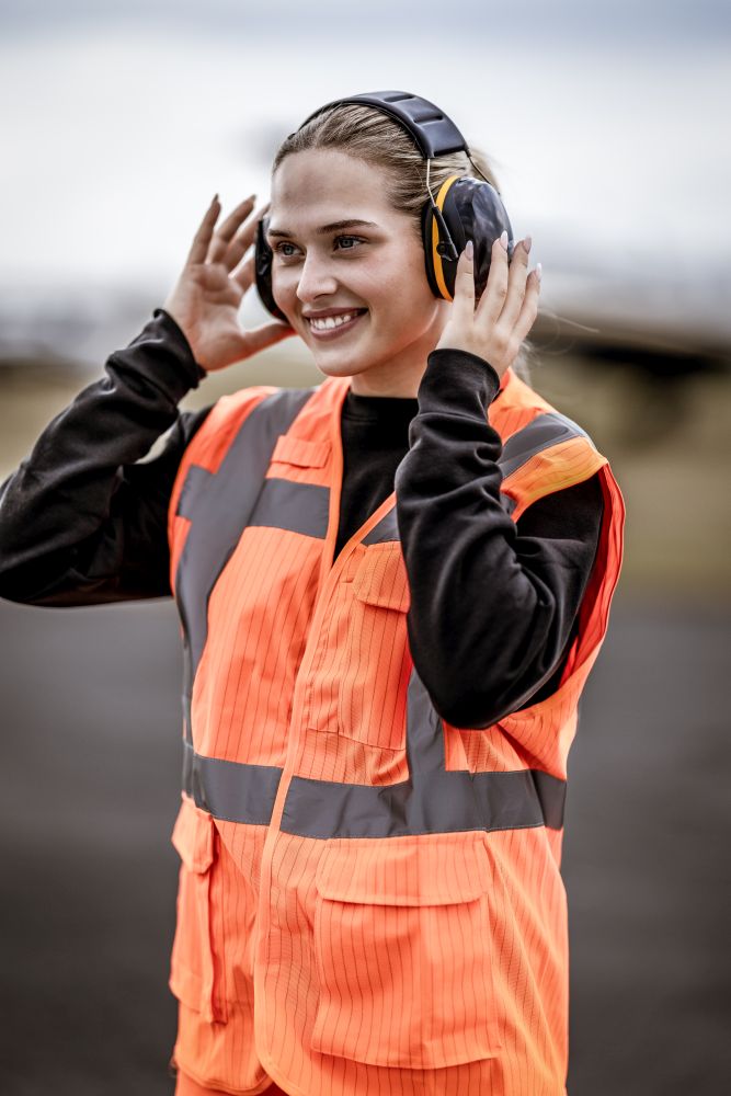 NITRAS MUTE DEFENDER PRO, Kapselgehörschutz, schwarz / gelb, EN 352-1 Produktbild img4 L