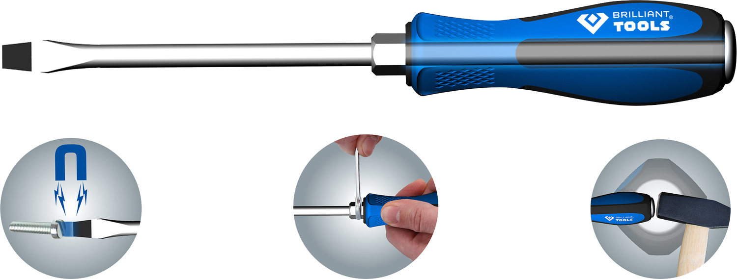 BRILLIANT TOOLS Schraubendreher-Verkaufsdisplay, 80 Packungen Produktbild img6 L