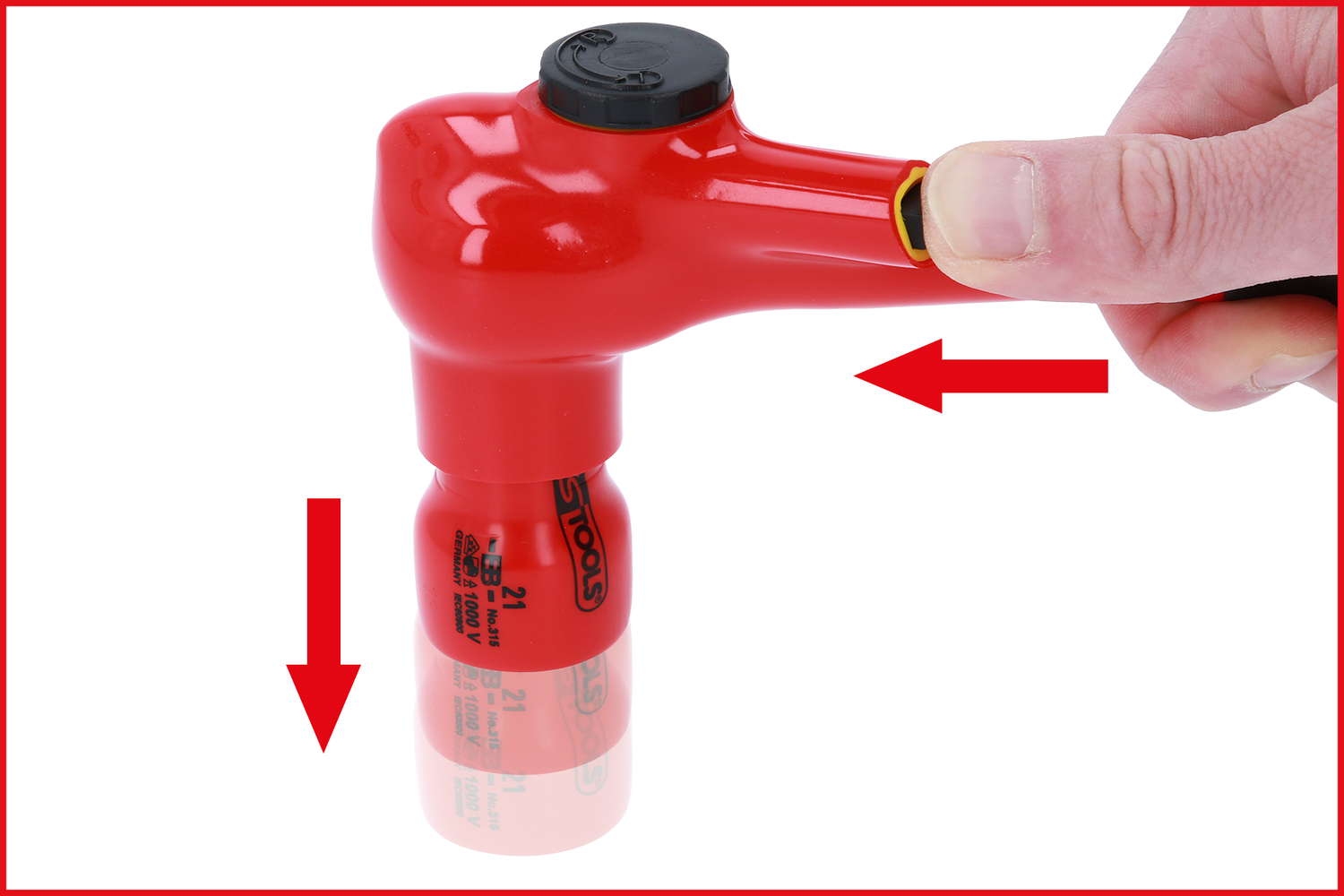 KS Tools 1/2" Umschaltknarre mit Schutzisolierung, 32 Zahn Produktbild img4 L