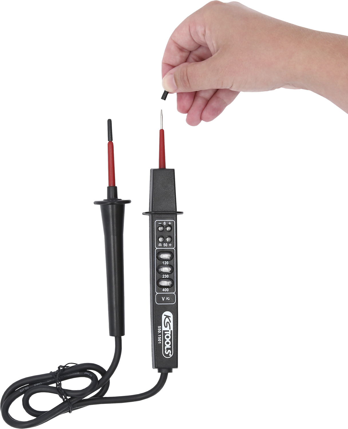 KS Tools Polaritäts- und Spannungsprüfer mit Schutzisolierung 6-400 V Produktbild img8 L