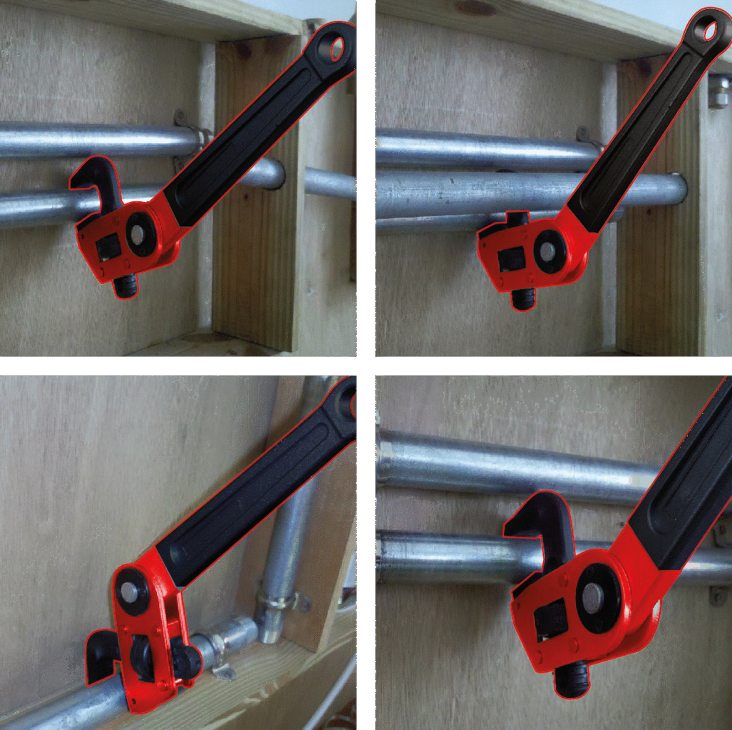 KS Tools Einhand-Rohrzange 1.1/2" mit verstellbarem Kopf Produktbild img6 L