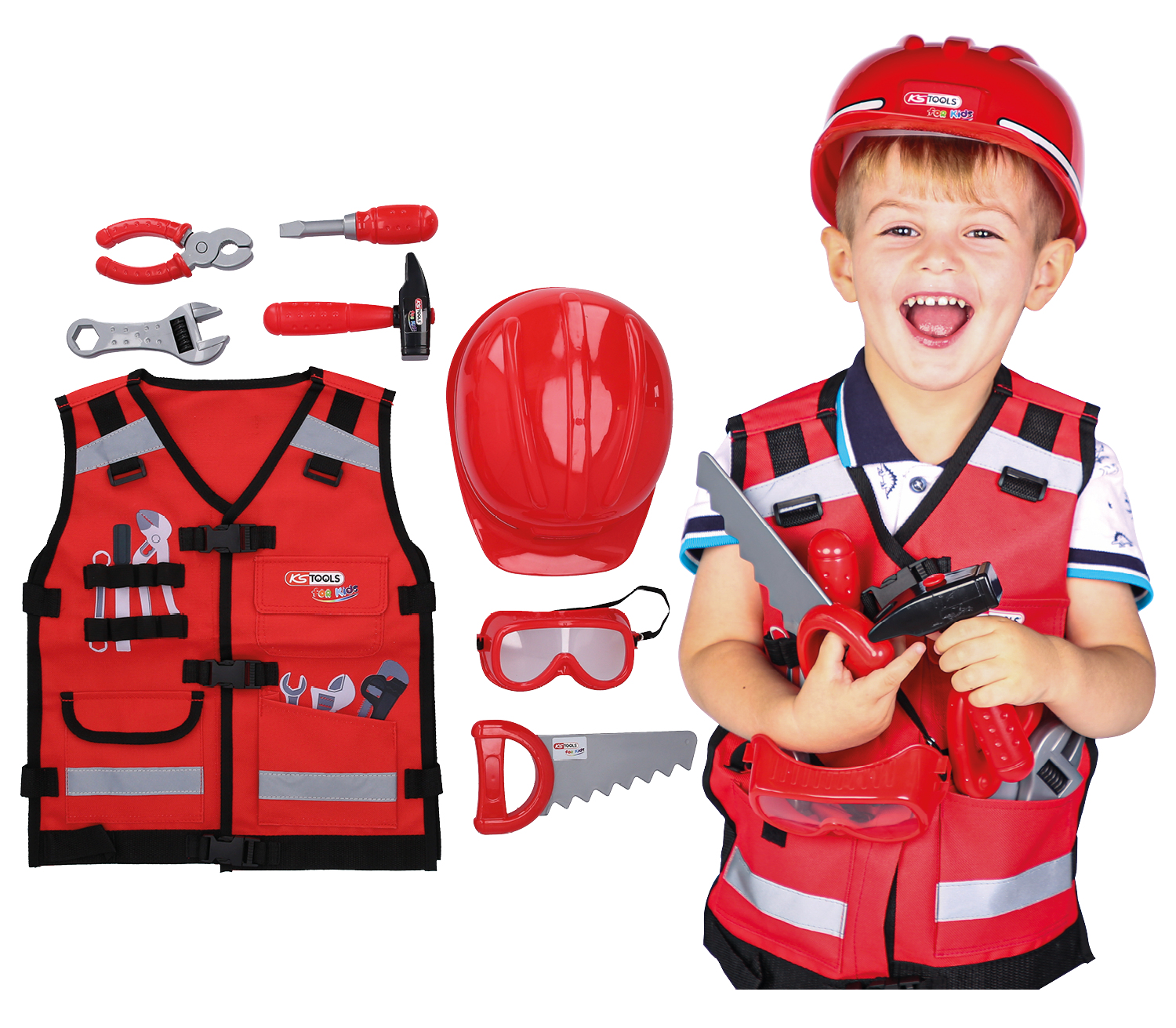 KS Tools Werkzeug-Weste für Kinder mit Sortiment, 9-tlg Produktbild img1 L