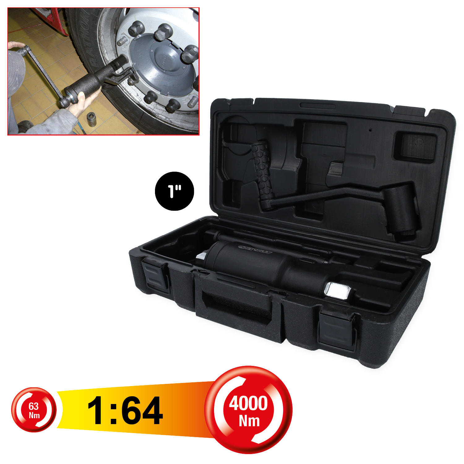 KS Tools 1" Universal-Kraftvervielfältiger, 3-tlg 1:64 Produktbild img1 L