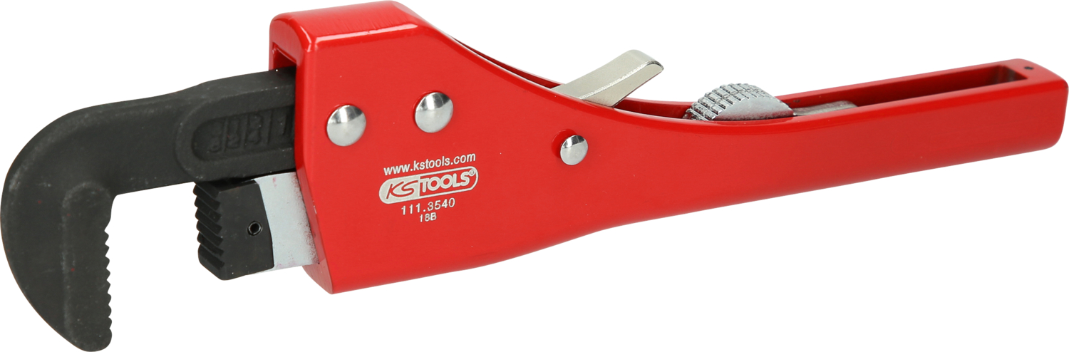 KS Tools Einhand-Ratschen-Rohrzange mit verstellbarem Kopf Produktbild img1 L