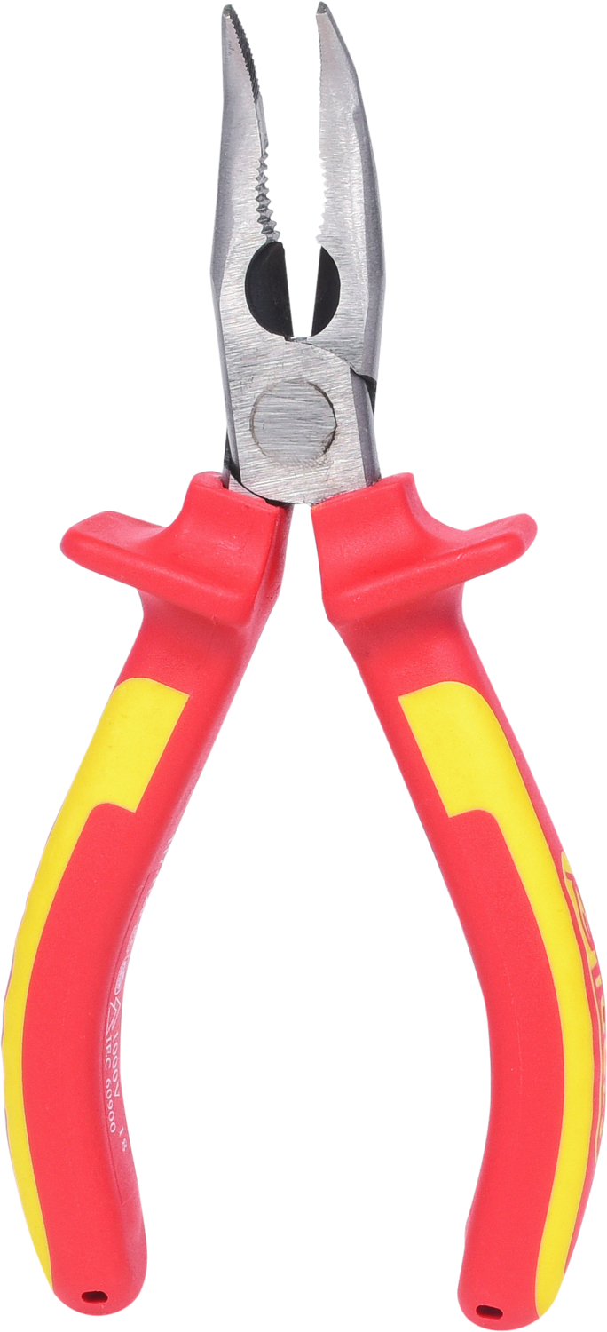 KS Tools ERGOTORQUE VDE Flachrundzange, gebogen, 165mm Produktbild img1 L