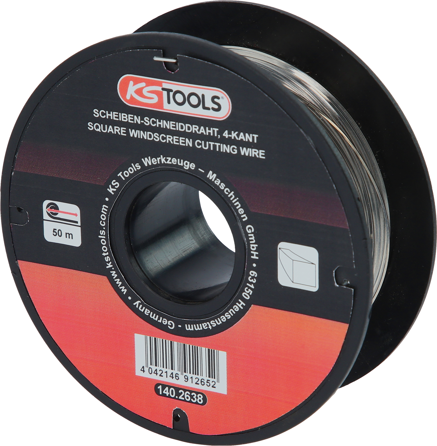 KS Tools Scheiben-Schneiddraht, 4-kant, 50m auf Rolle Produktbild img1 L
