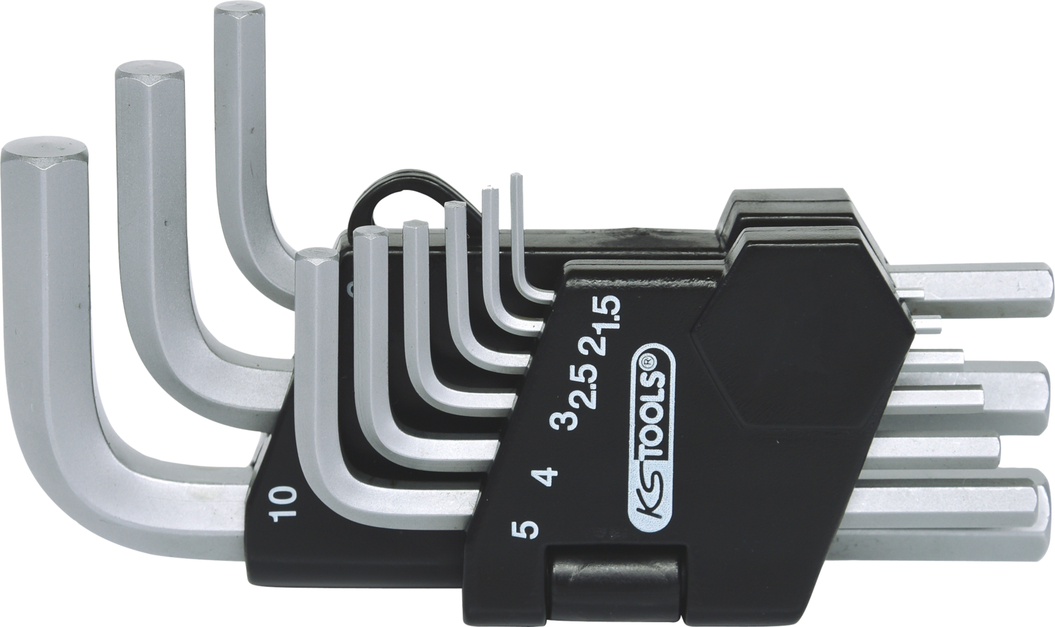 KS Tools Innensechskant-Winkelstiftschlüssel-Satz, im Klapphalter,9-tlg1,5-10mm Produktbild img1 L