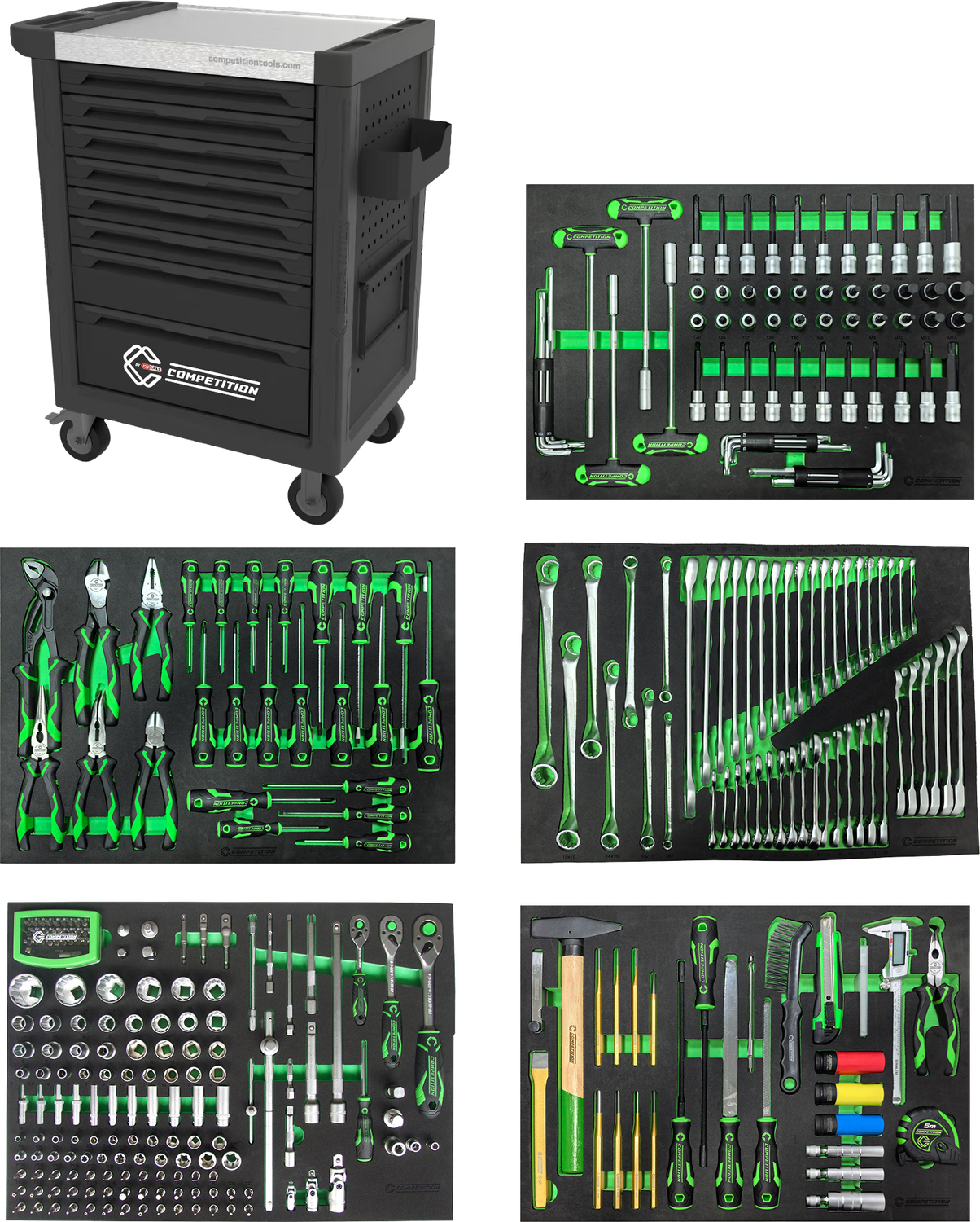 COMPETITION Werkstattwagen mit 8 Schubladen und 341 Premium-Werkzeugen Produktbild img2 L