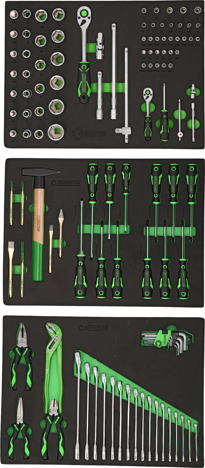 COMPETITION&nbsp;Systemeinlagen-Satz für Werkstatt Schranksystem 512.6000 mit 119 Premium-Werkzeugen Produktbild img2 L