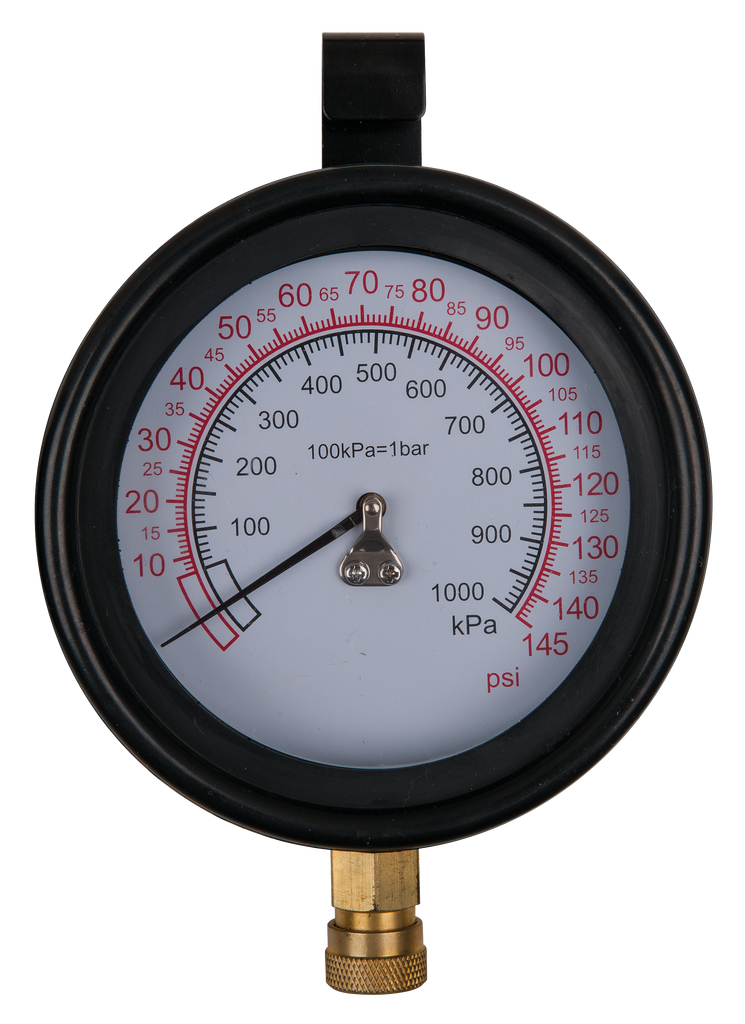 KS Tools Manometer Ø 100,0 mm, 0 - 10 bar mit 1/4" Schnellkupplung Produktbild img1 L