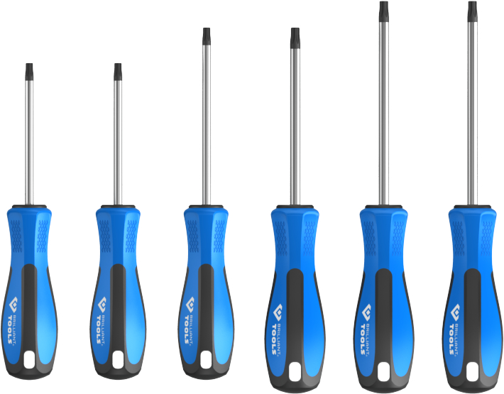 BRILLIANT TOOLS Schraubendreher-Satz, 6-tlg, TORX Produktbild img2 L