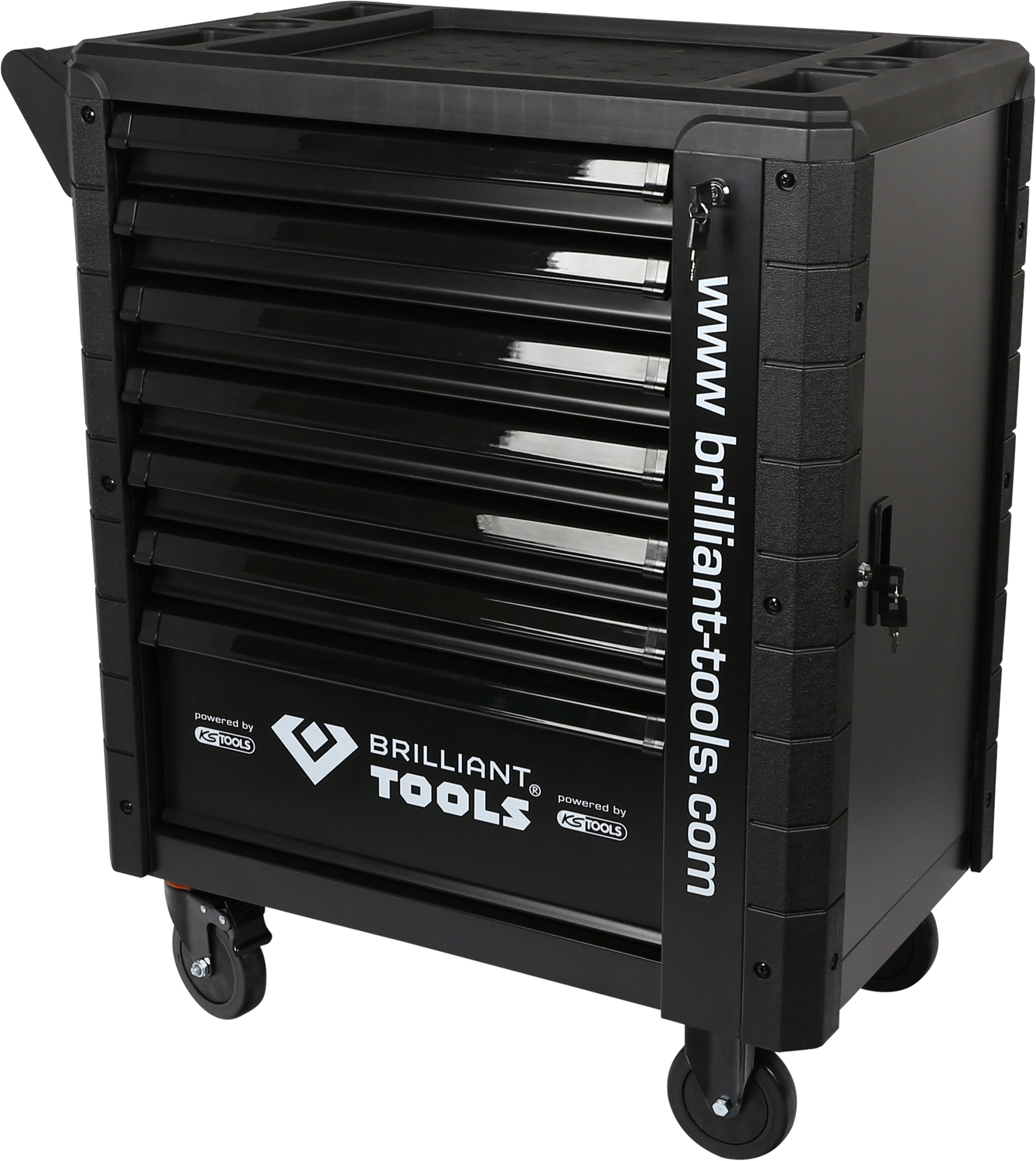 BRILLIANT TOOLS Werkstattwagen mit 7 Schubladen und Seitentür, leer Produktbild img1 L