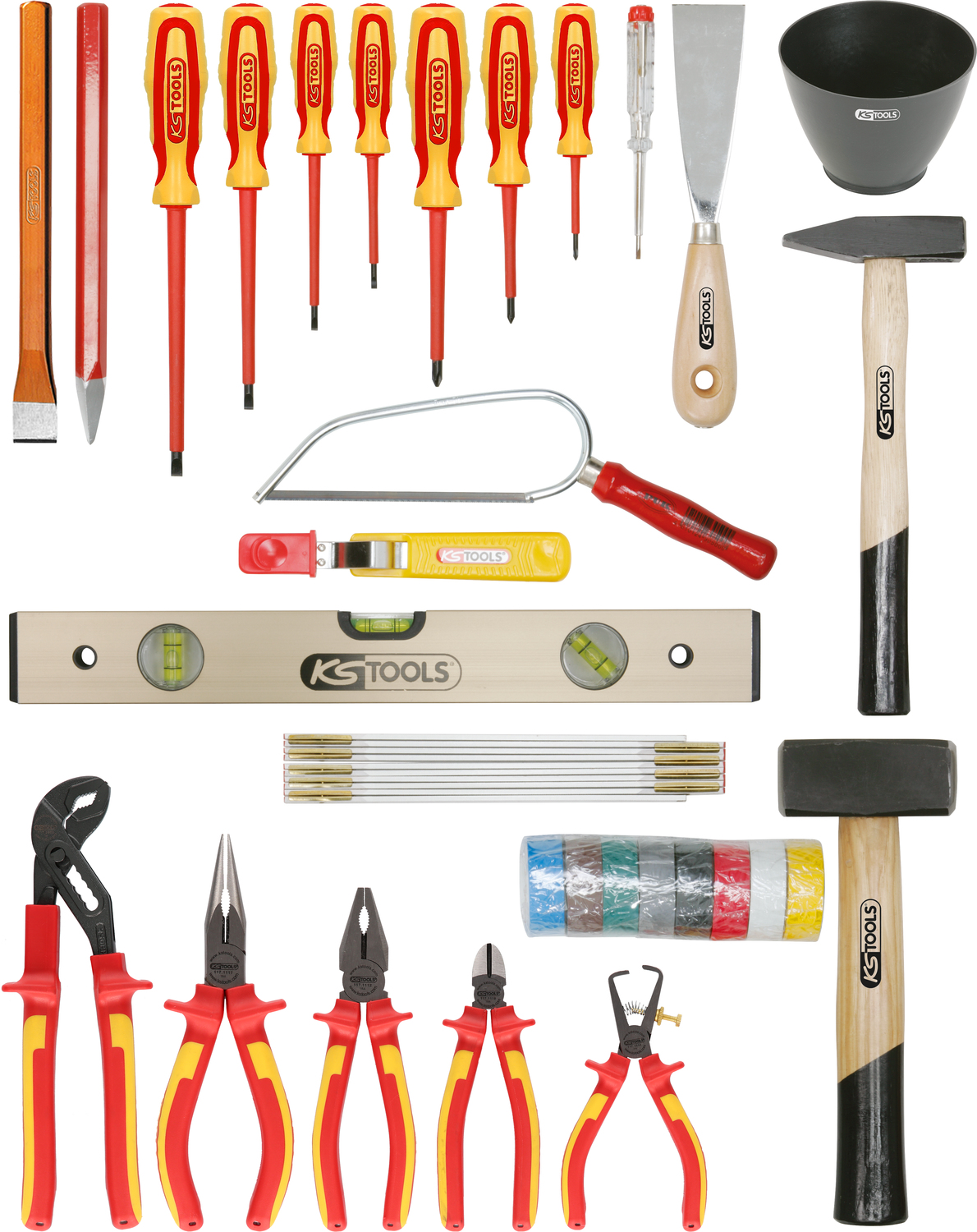 KS Tools Basic Elektriker-Werkzeugkoffer, Metallkiste, 30-tlg Produktbild img1 L