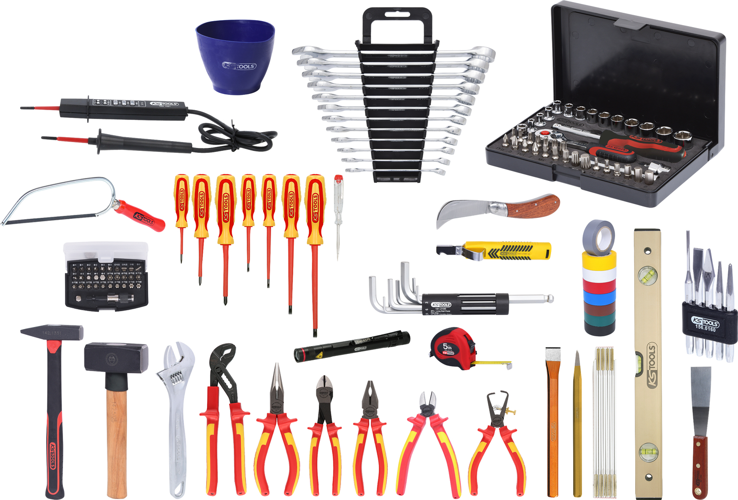 KS Tools Premium Elektriker-Werkzeugkoffer, Nylontasche, 132-tlg Produktbild img1 L