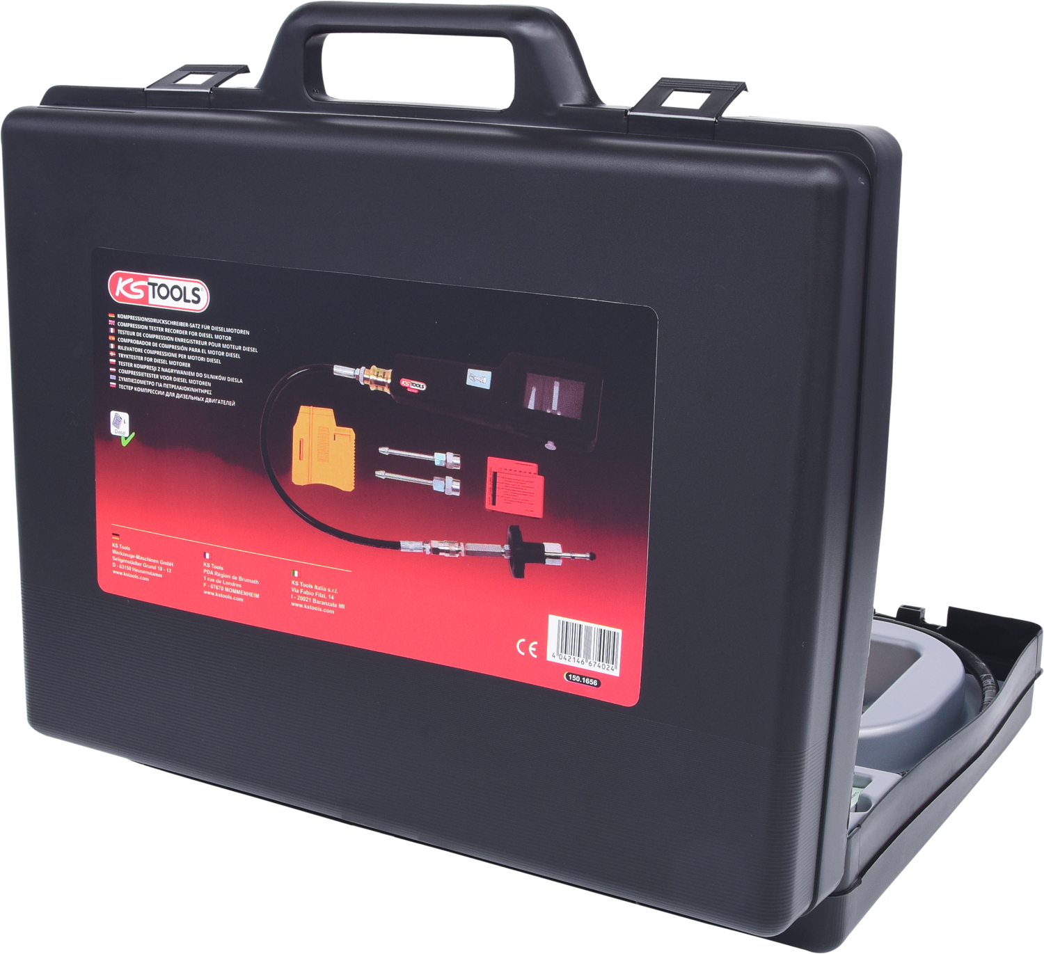 KS Tools Kompressions-Druckprüfgerät für Dieselmotoren mit Diagrammschreiber, 53-tlg Produktbild img4 L