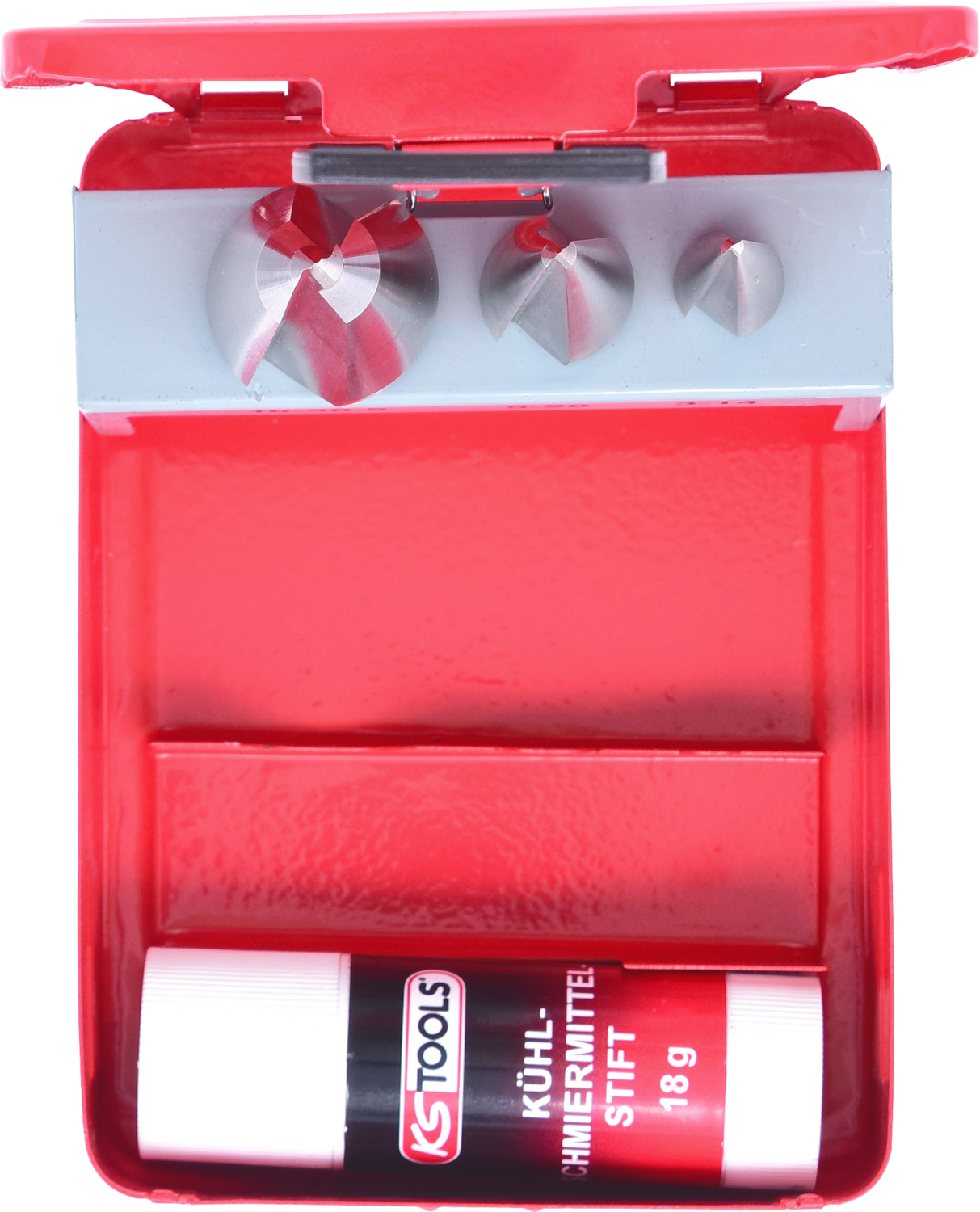 KS Tools HSS Blechschälbohrer-Satz, Stahlblechkassette 4-tlg Produktbild img2 L