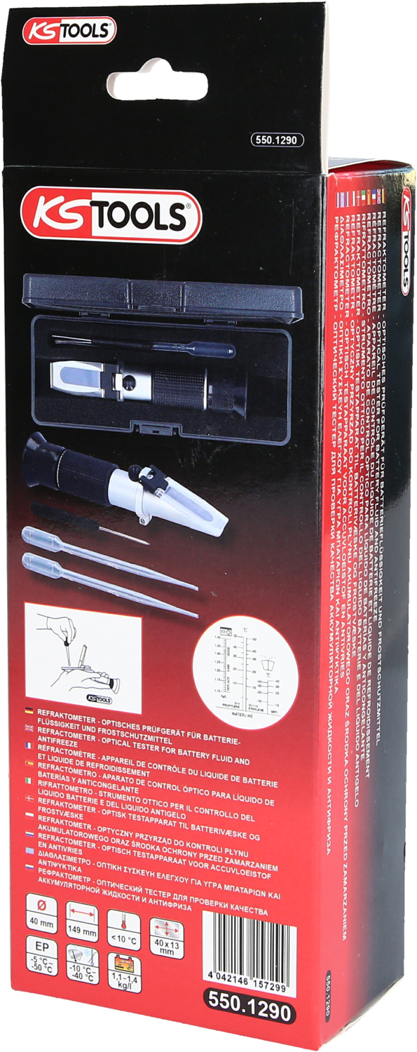 KS Tools Refraktometer Kühlflüssigkeit / Batteriesäure Produktbild img7 L