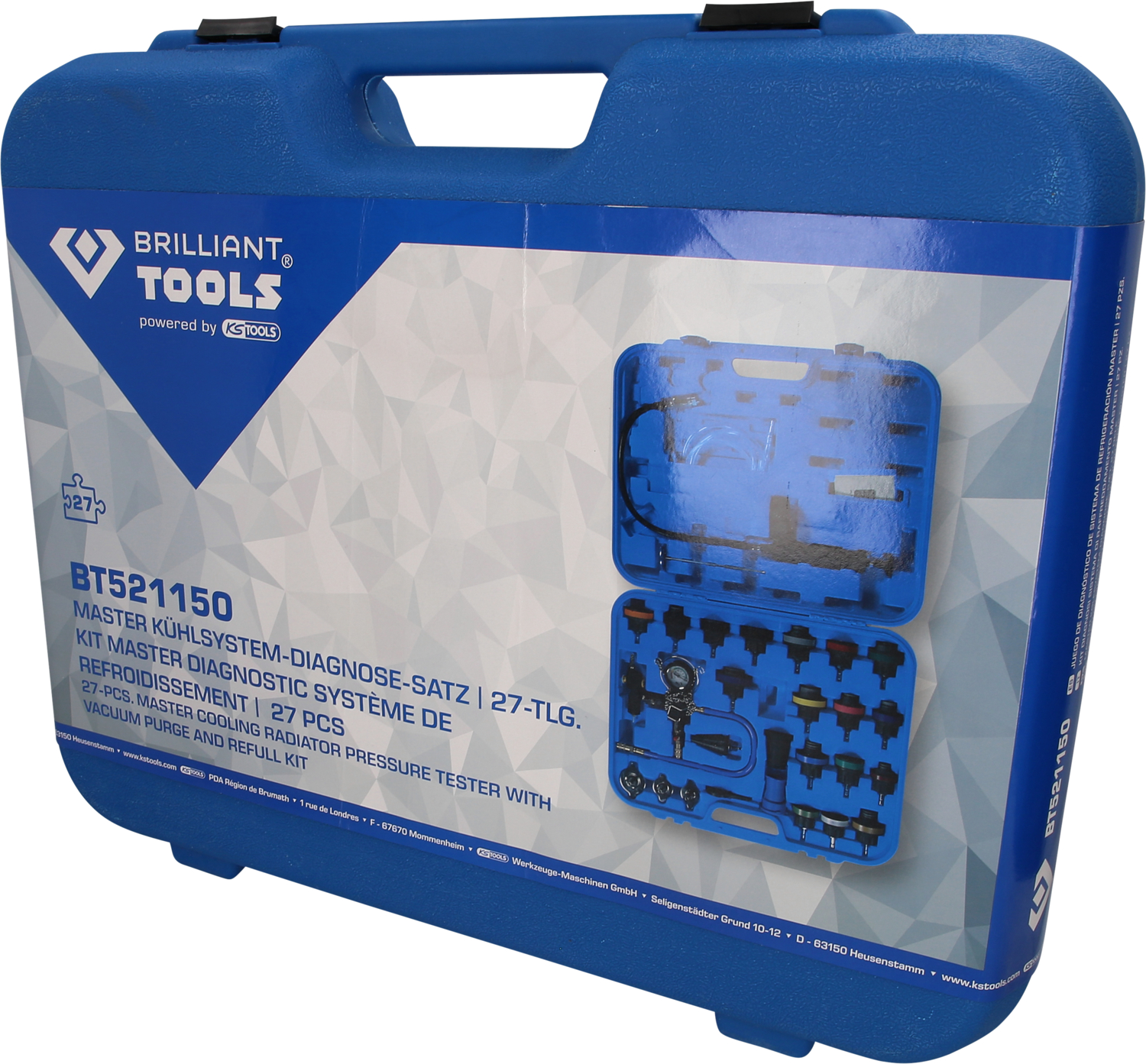 BRILLIANT TOOLS Master Kühlsystem-Diagnose-Satz, 28-tlg Produktbild img6 L