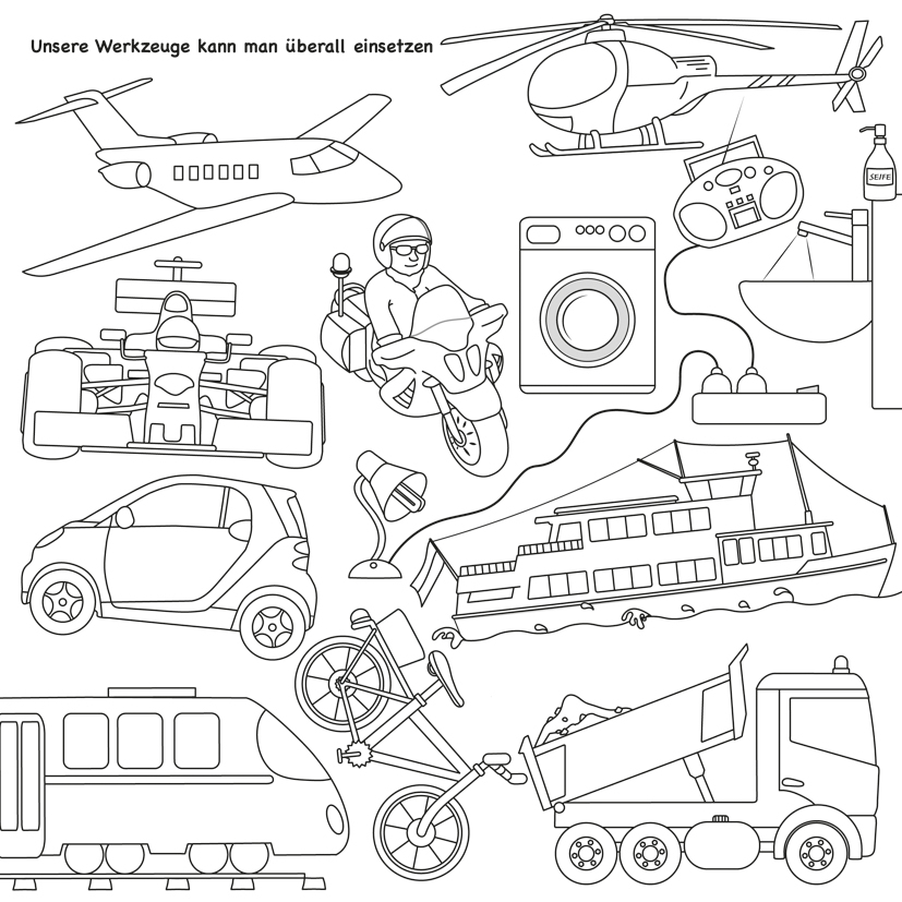 KS Tools Werkzeuge-Malbuch für Kinder Produktbild img2 L
