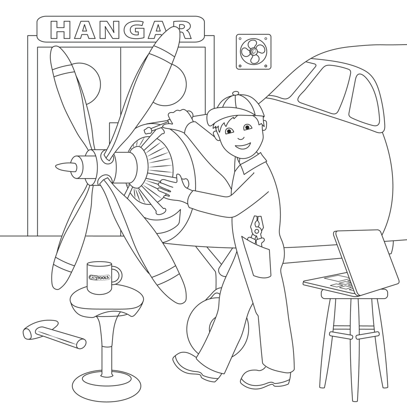 KS Tools Werkzeuge-Malbuch für Kinder Produktbild img4 L