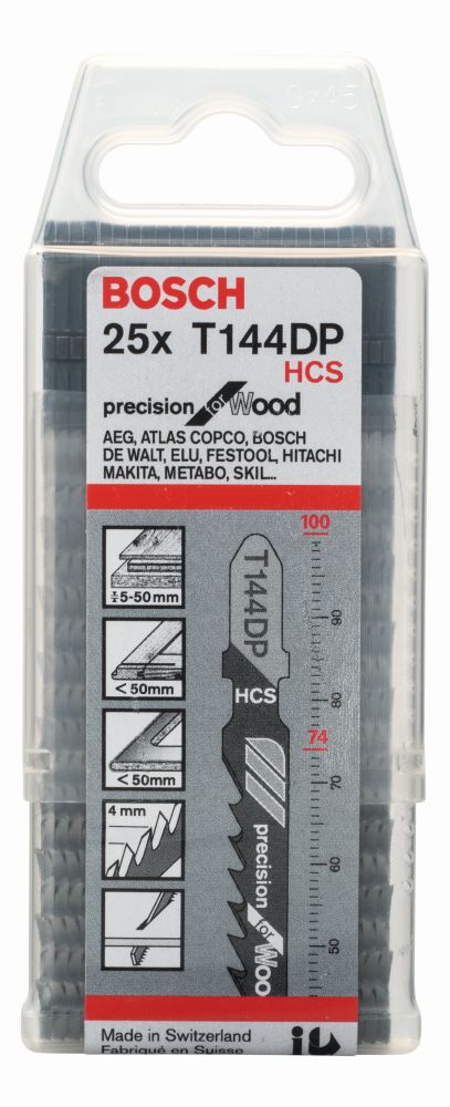Bosch PRO Wood precise T144DP Stichsägeblatt, 100&nbsp;mm, 25-tlg. Produktbild img1 L