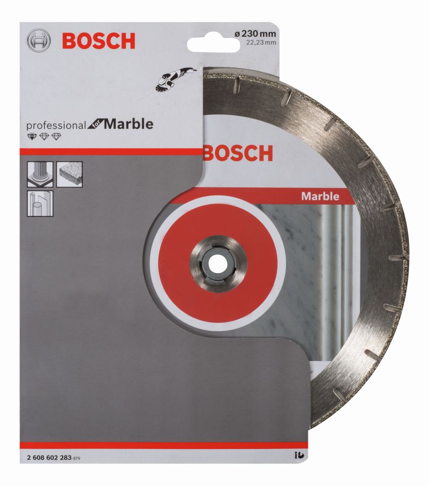 Bosch Diamanttrennscheibe Standard for Marble, 230 x 22,23 x 2,8 x 3 mm Produktbild img1 L