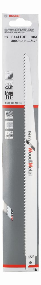 Bosch Säbelsägeblatt S 1411 DF, 5er-Pack Produktbild img2 L
