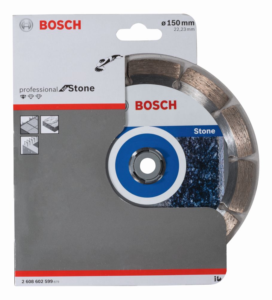 Bosch Diamanttrennscheibe Standard for Stone, 150 x 22,23 x 2 x 10 mm Produktbild img1 L