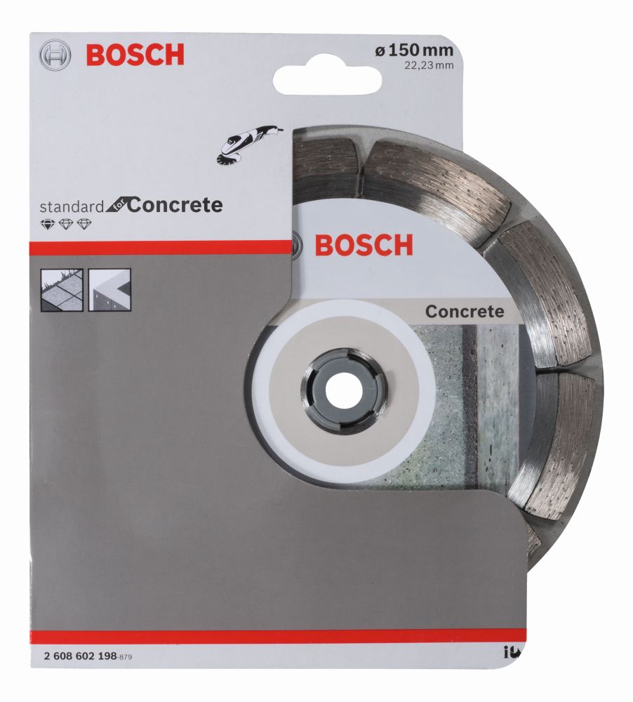Bosch Diamanttrennscheibe Standard for Concrete, 150 x 22,23 x 2 x 10 mm, 1er-Pack Produktbild img1 L