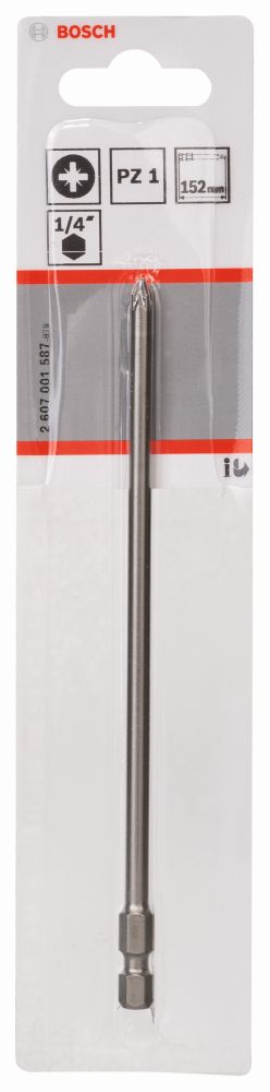 Bosch Schrauberbit Extra-Hart PZ 1, 152 mm, 1er-Pack Produktbild img2 L