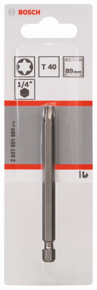 Bosch Schrauberbit Extra-Hart T40, 89 mm, 1er-Pack Produktbild img2 L