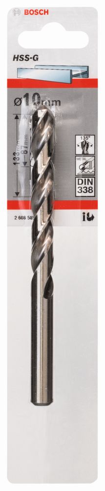 Bosch Metallbohrer HSS-G, DIN 338, 10 x 87 x 133 mm, 1er-Pack Produktbild img1 L