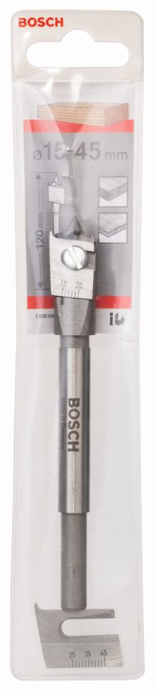 Bosch Flachfräsbohrer, verstellbar, Sechskant 15 - 45mm, 25 - 45mm, 120mm Produktbild img1 L