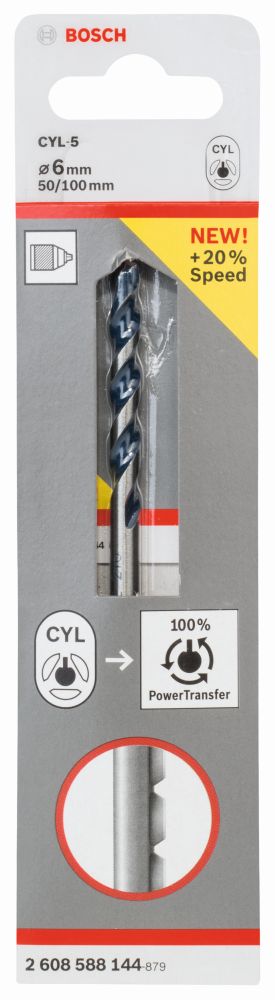 Bosch Betonbohrer CYL-5, Blue Granite, 6 x 50 x 100 mm Produktbild img1 L