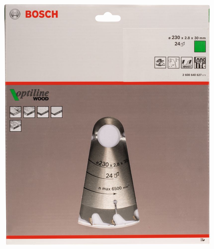 Bosch Sägeblatt Optiline Wood für Handkreissägen Produktbild img1 L