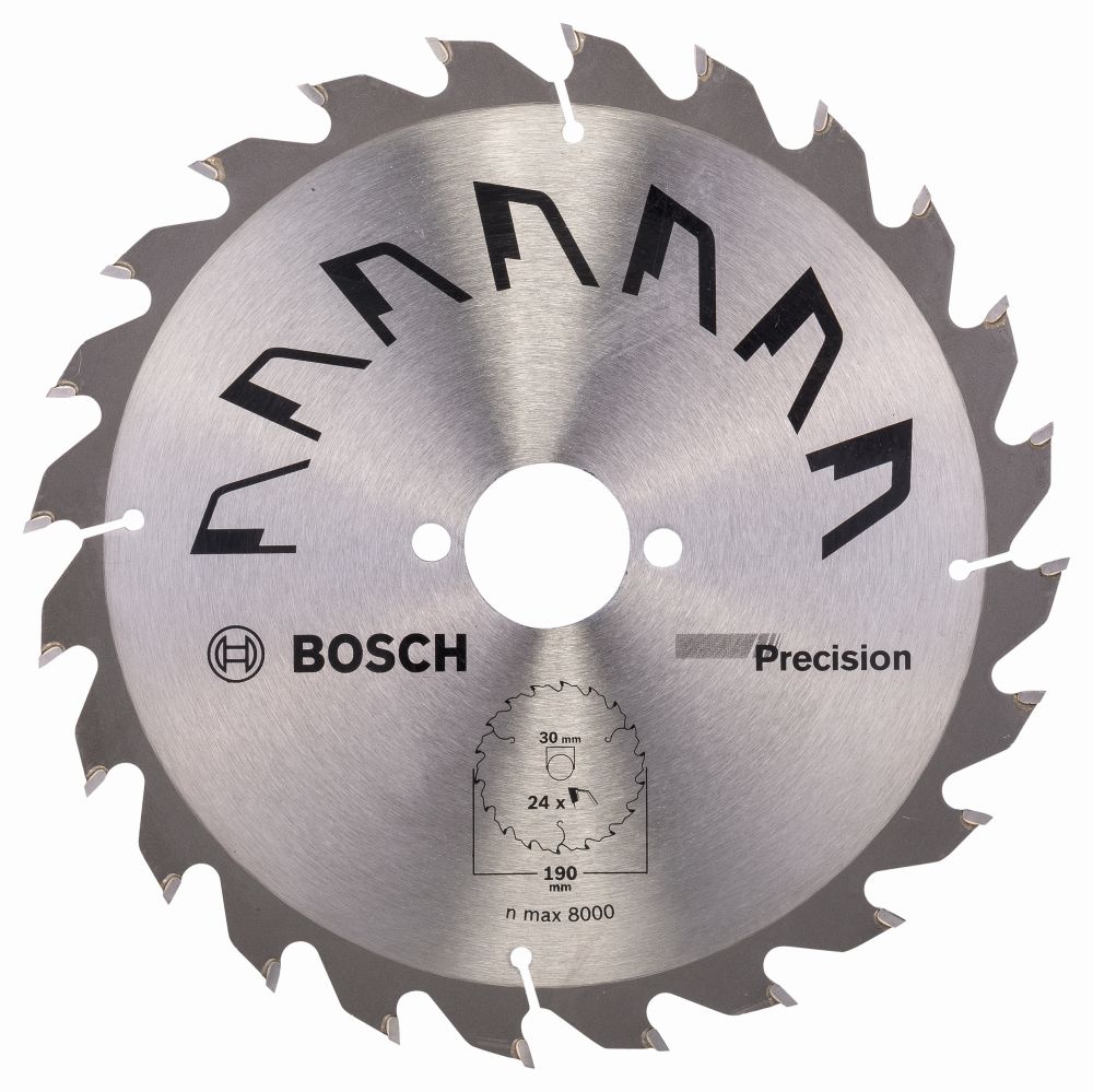Bosch Kreissägeblatt PRECISION D= 190 mm, Bohrung= 30 mm, Z= 24 Produktbild img1 L